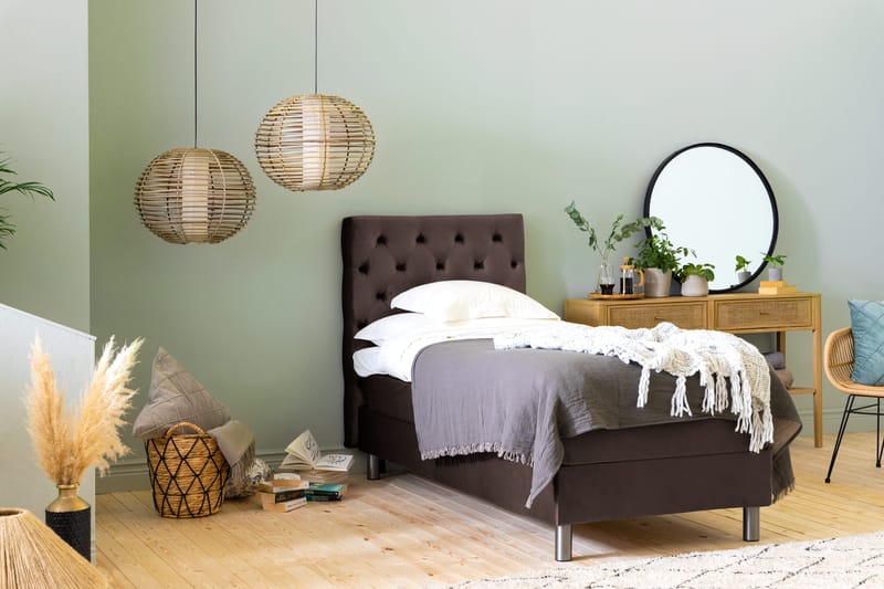 Sängynpääty Rebeca 90 cm Topattu - Ruskea - Huonekalut - Sänky - Sängyn lisävarusteet & sängynpäädyt - Sängynpääty