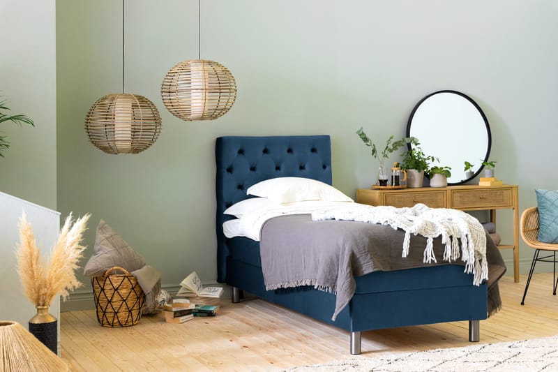 Sängynpääty Rebeca 90 cm Topattu - Sininen - Huonekalut - Sänky - Sängyn lisävarusteet & sängynpäädyt - Sängynpääty