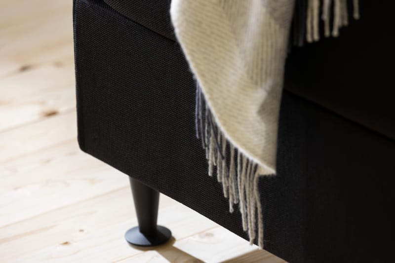 Sängynpääty Rebeca Napit 140 cm - Musta - Huonekalut - Sänky - Sängyn lisävarusteet & sängynpäädyt - Sängynpääty