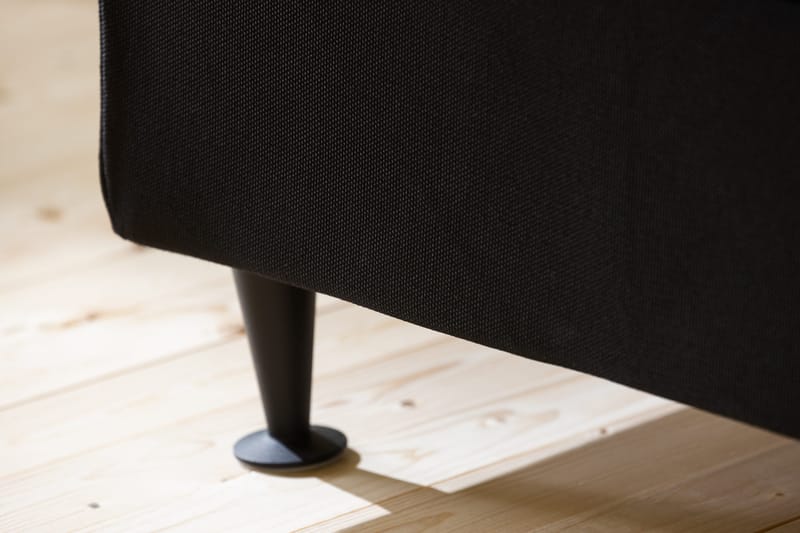 Sängynpääty Rebeca Napit 180 cm - Musta - Huonekalut - Sänky - Sängyn lisävarusteet & sängynpäädyt - Sängynpääty