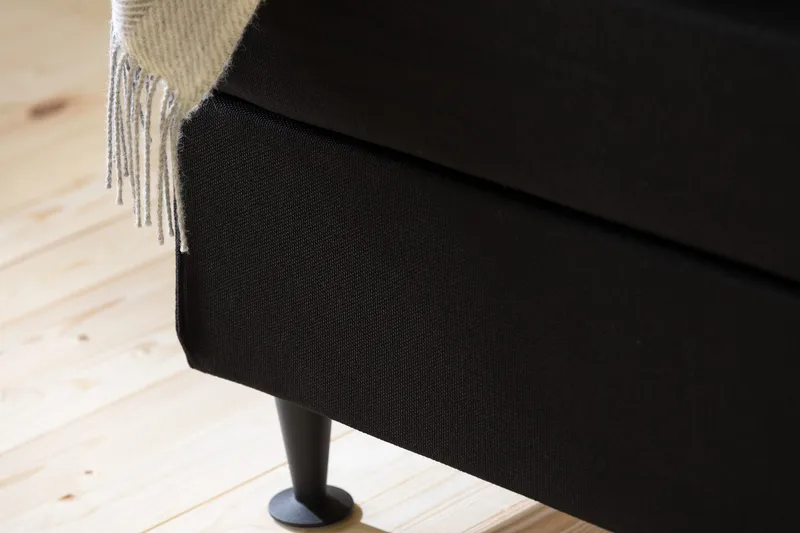 Sängynpääty Rebeca Napit 90 cm - Musta - Huonekalut - Sänky - Sängyn lisävarusteet & sängynpäädyt - Sängynpääty