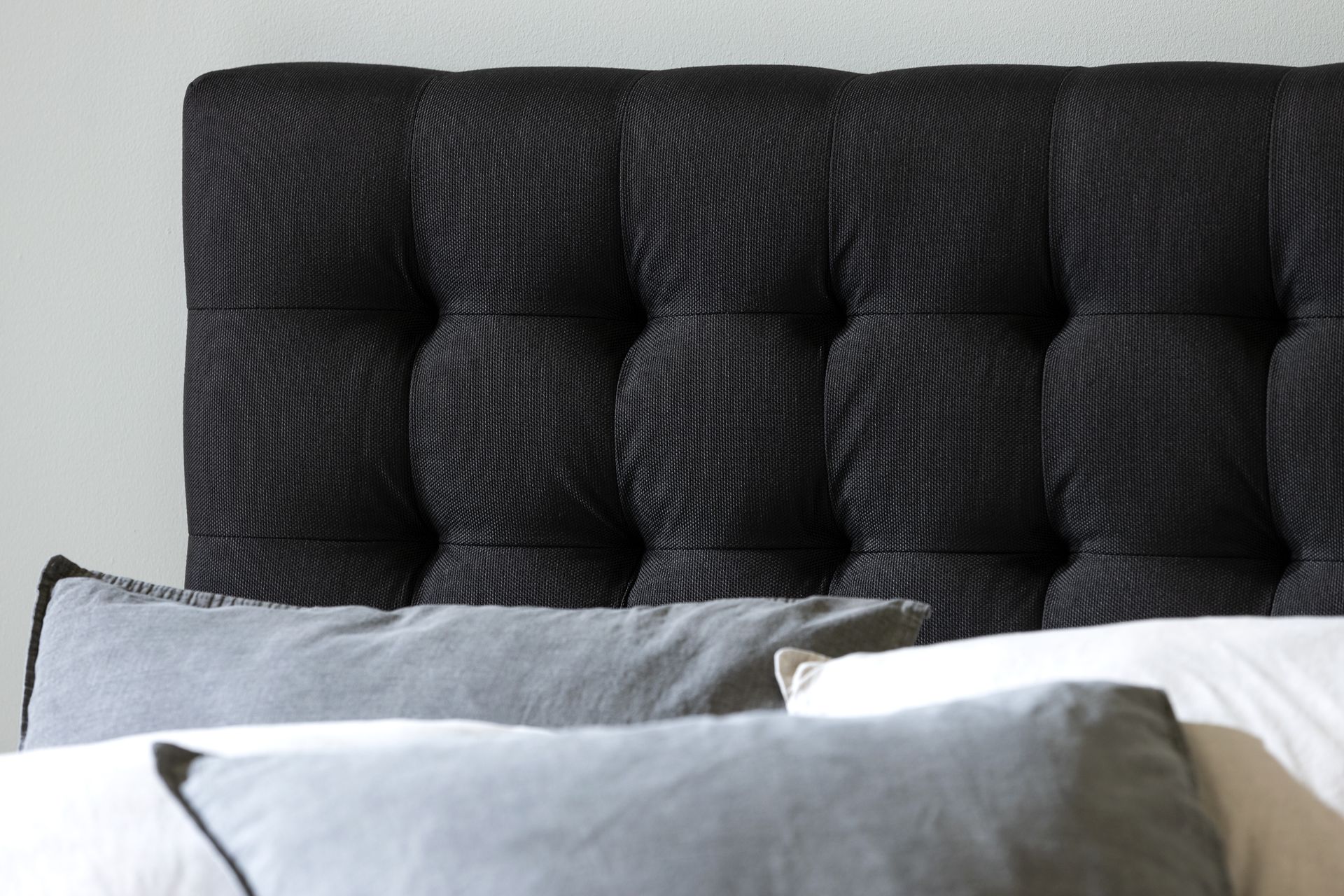 Sängynpääty Rebeca Ruudullinen 120 cm - Musta - Huonekalut - Sänky - Sängyn lisävarusteet & sängynpäädyt - Sängynpääty