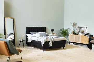 Sängynpääty Rebeca Ruudullinen 140 cm - Musta - Huonekalut - S änky - Sängyn lisävarusteet & sängynpäädyt - Sängynpääty