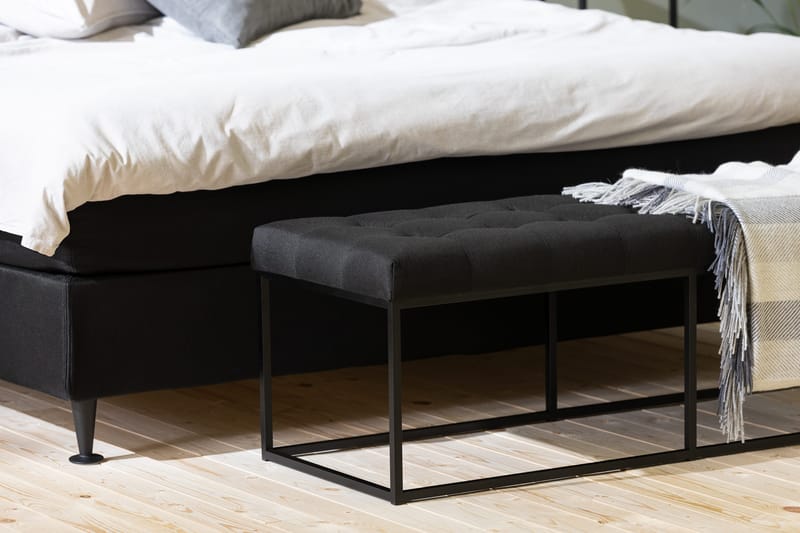 Sängynpääty Rebeca Ruudullinen 160 cm - Musta - Huonekalut - Sänky - Sängyn lisävarusteet & sängynpäädyt - Sängynpääty