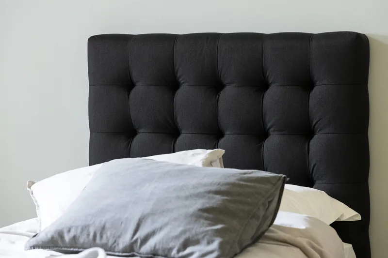 Sängynpääty Rebeca Ruudullinen 90 cm - Musta - Huonekalut - Sänky - Sängyn lisävarusteet & sängynpäädyt - Sängynpääty