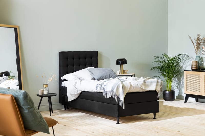 Sängynpääty Rebeca Ruudullinen 90 cm - Musta - Huonekalut - Sänky - Sängyn lisävarusteet & sängynpäädyt - Sängynpääty