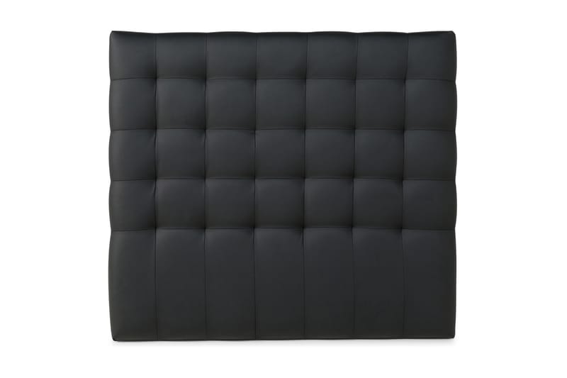 Sängynpääty Romance Lyx 120 cm Ruutu Keinonahka - Musta - Huonekalut - Sänky - Sängyn lisävarusteet & sängynpäädyt - Sängynpääty