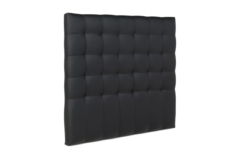 Sängynpääty Romance Lyx 120 cm Ruutu Keinonahka - Musta - Huonekalut - Sänky - Sängyn lisävarusteet & sängynpäädyt - Sängynpääty