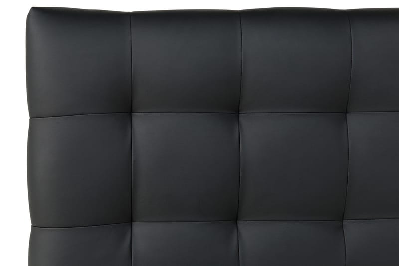 Sängynpääty Romance Lyx 120 cm Ruutu Keinonahka - Musta - Huonekalut - Sänky - Sängyn lisävarusteet & sängynpäädyt - Sängynpääty