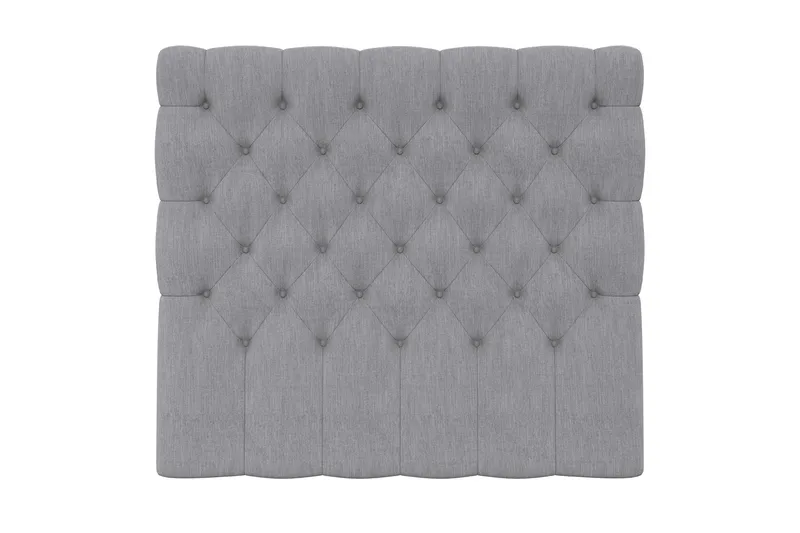 Sängynpääty Romance Lyx/Roma Lyx 120 Nappitoppaus, Vaaleanharmaa