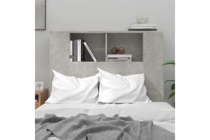 Sängynpääty säilytystilalla betoninharmaa 100x18,5x104,5 cm - Harmaa - Huonekalut - Sänky - Sängyn lisävarusteet & sängynpäädyt - Sängynpääty