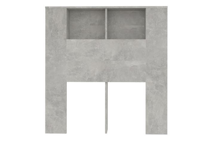 Sängynpääty säilytystilalla betoninharmaa 100x18,5x104,5 cm - Harmaa - Sängynpääty