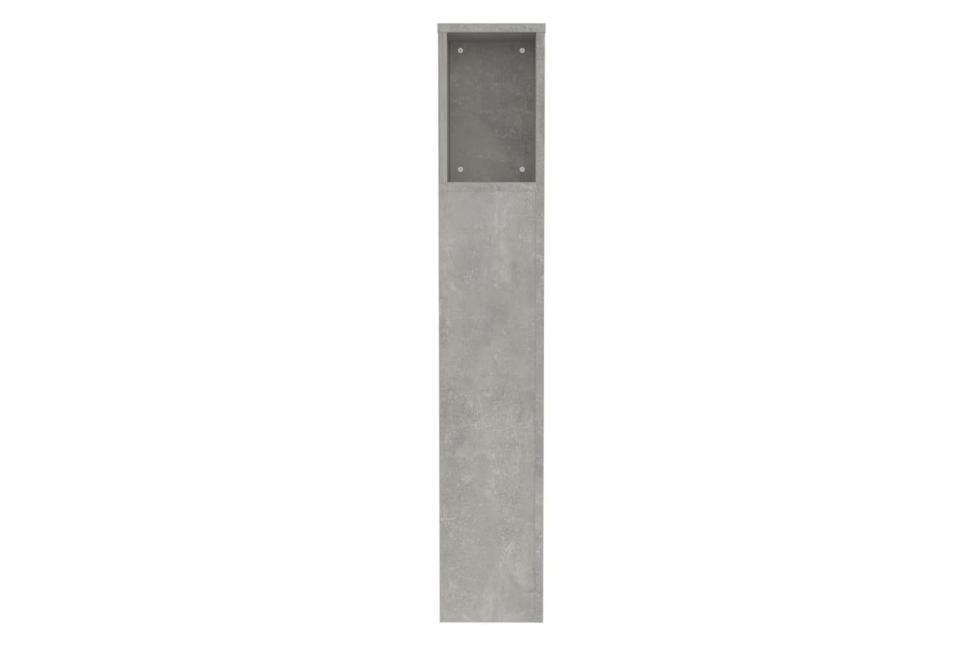 Sängynpääty säilytystilalla betoninharmaa 100x18,5x104,5 cm - Harmaa - Huonekalut - Sänky - Sängyn lisävarusteet & sängynpäädyt - Sängynpääty