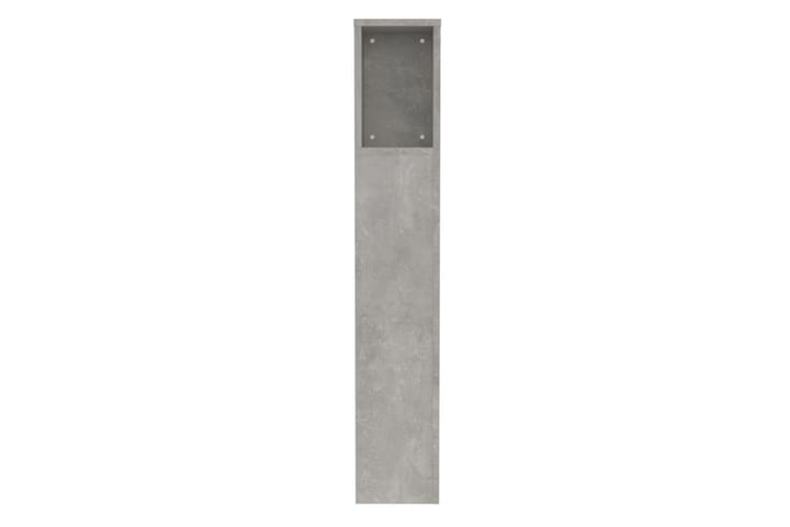 Sängynpääty säilytystilalla betoninharmaa 100x18,5x104,5 cm - Harmaa - Sängynpääty
