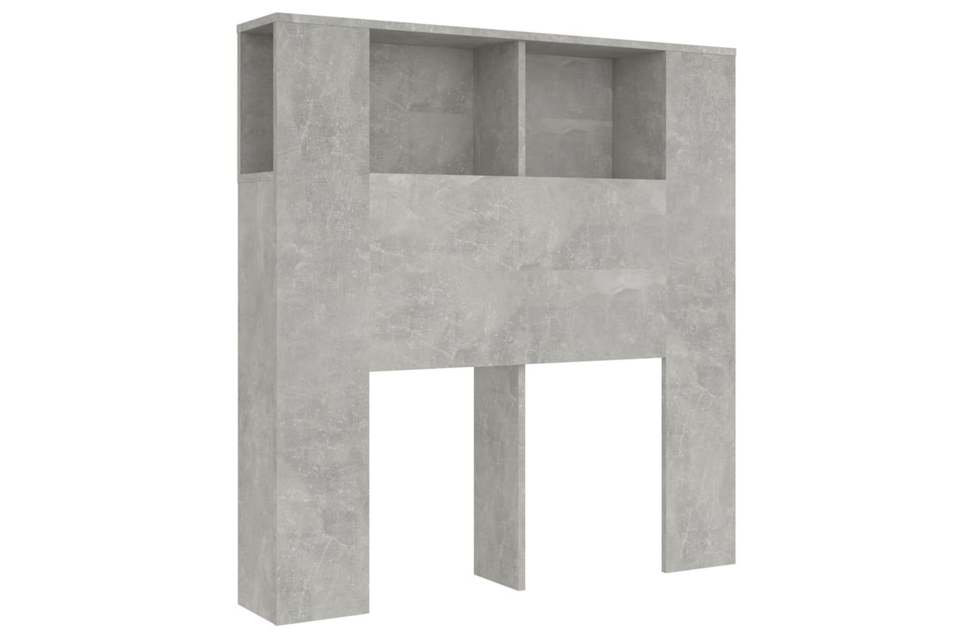 Sängynpääty säilytystilalla betoninharmaa 100x18,5x104,5 cm - Harmaa - Huonekalut - Sänky - Sängyn lisävarusteet & sängynpäädyt - Sängynpääty