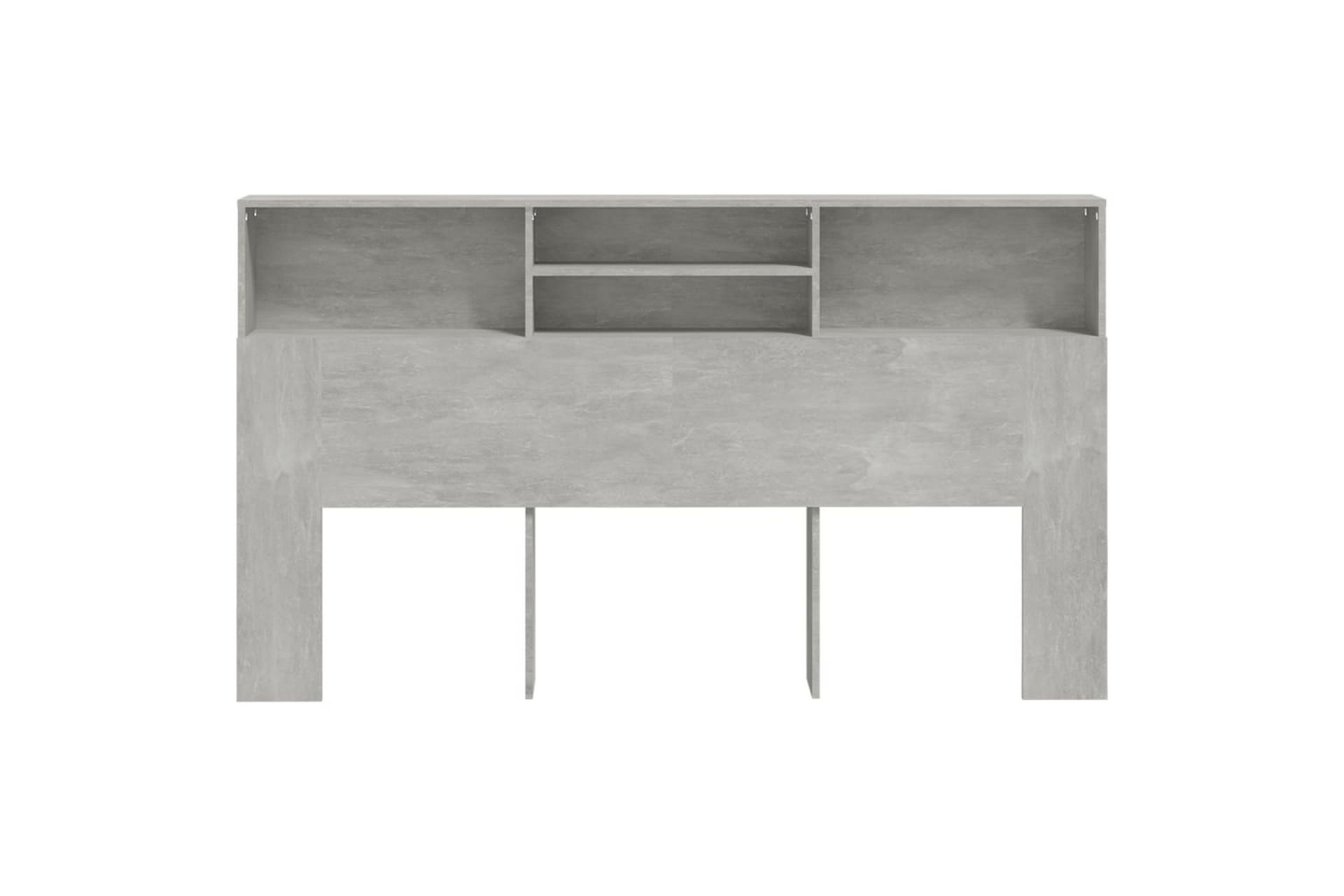 Sängynpääty säilytystilalla betoninharmaa 180x19x103,5 cm - Harmaa - Huonekalut - Sänky - Sängyn lisävarusteet & sängynpäädyt - Sängynpääty