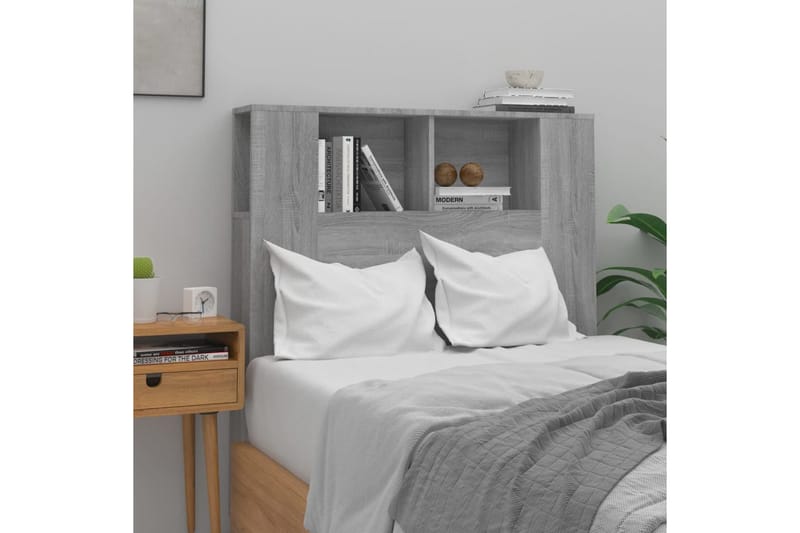 Sängynpääty säilytystilalla harmaa Sonoma 100x18,5x104,5 cm - Harmaa - Huonekalut - Sänky - Sängyn lisävarusteet & sängynpäädyt - Sängynpääty