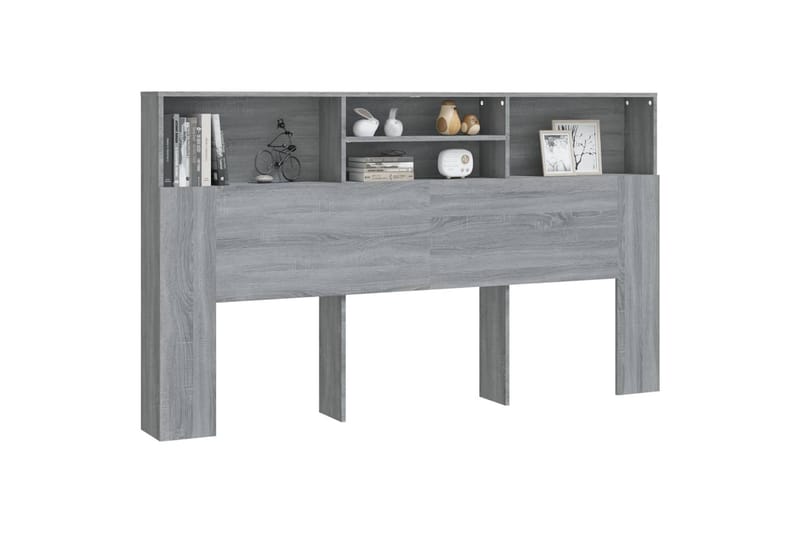 Sängynpääty säilytystilalla harmaa Sonoma 180x19x103,5 cm - Harmaa - Huonekalut - Sänky - Sängyn lisävarusteet & sängynpäädyt - Sängynpääty