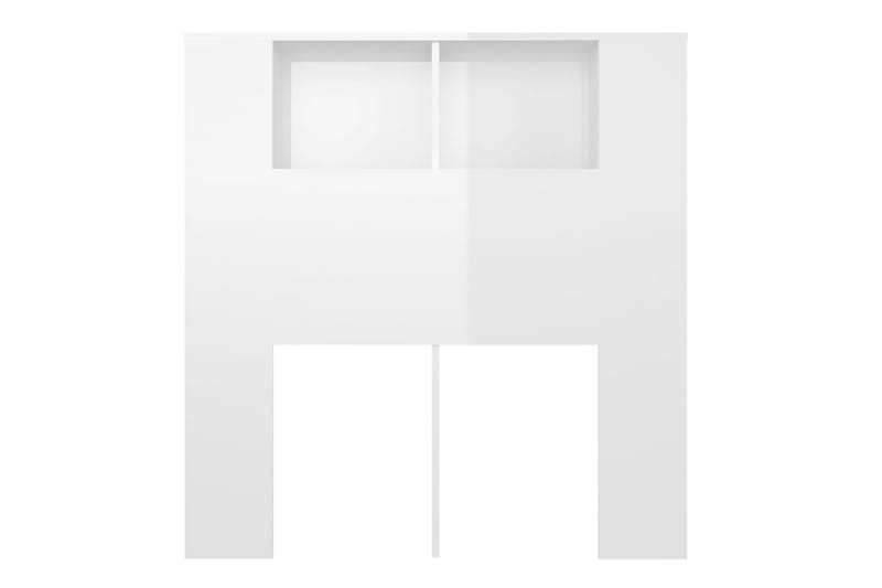 Sängynpääty säilytystilalla korkeakiilto valk 100x18,5x104,5 - Valkoinen - Huonekalut - Sänky - Sängyn lisävarusteet & sängynpäädyt - Sängynpääty