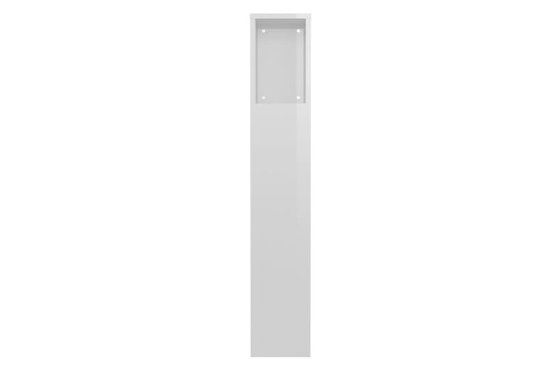 Sängynpääty säilytystilalla korkeakiilto valk 100x18,5x104,5 - Valkoinen - Huonekalut - Sänky - Sängyn lisävarusteet & sängynpäädyt - Sängynpääty