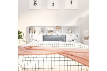 Sängynpääty säilytystilalla korkeakiilto valk. 180x19x103,5 - Valkoinen - Huonekalut - Sänky - Sängyn lisävarusteet & sängynpäädyt - Sängynpääty