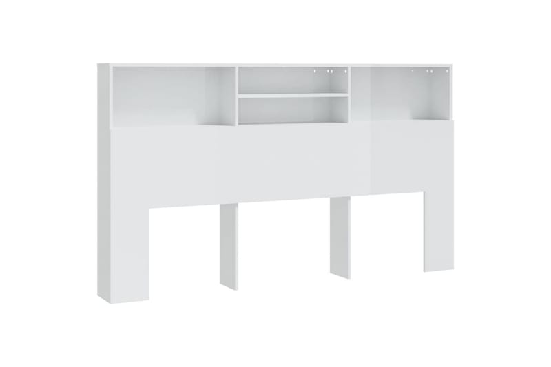 Sängynpääty säilytystilalla korkeakiilto valk. 180x19x103,5 - Valkoinen - Huonekalut - Sänky - Sängyn lisävarusteet & sängynpäädyt - Sängynpääty