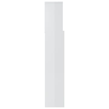 Sängynpääty säilytystilalla korkeakiilto valk. 180x19x103,5 - Valkoinen - Huonekalut - Sänky - Sängyn lisävarusteet & sängynpäädyt - Sängynpääty
