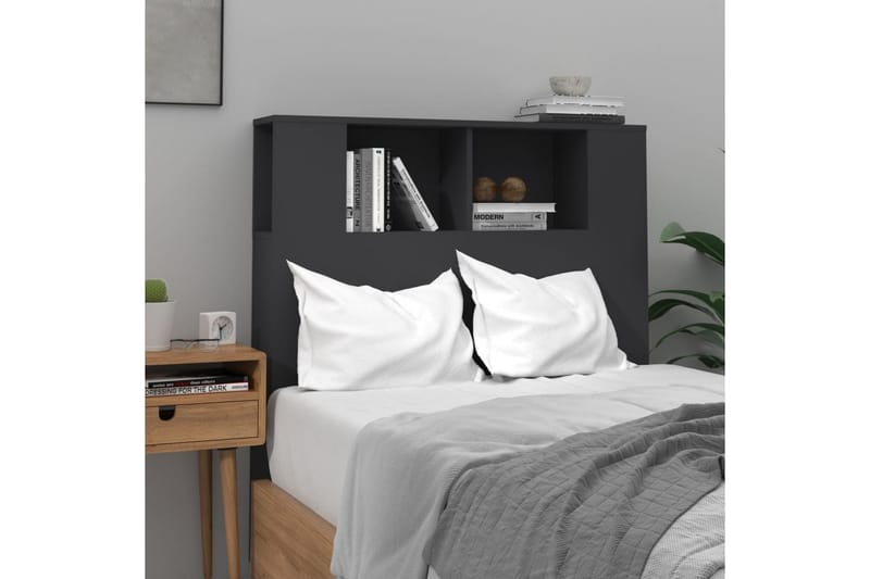 Sängynpääty säilytystilalla musta 100x18,5x104,5 cm - Musta - Huonekalut - Sänky - Sängyn lisävarusteet & sängynpäädyt - Sängynpääty