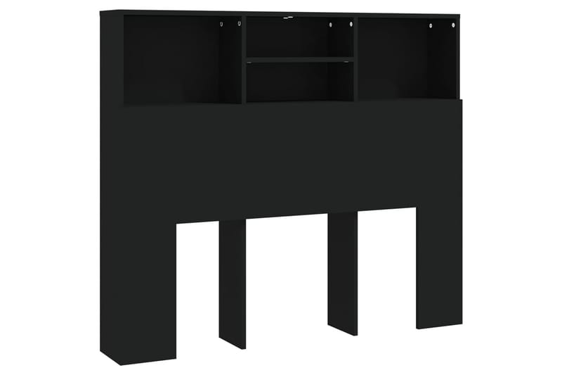 Sängynpääty säilytystilalla musta 120x19x103,5 cm - Musta - Huonekalut - Sänky - Sängyn lisävarusteet & sängynpäädyt - Sängynpääty