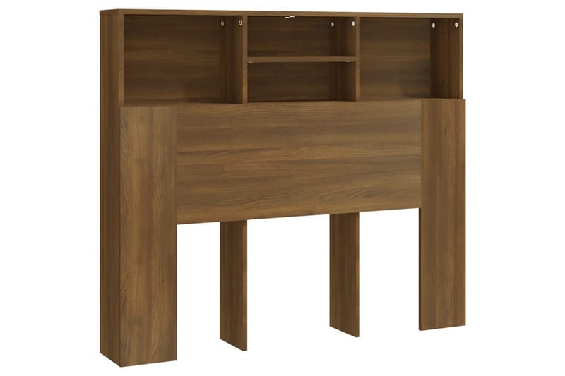 Sängynpääty säilytystilalla ruskea tammi 120x19x103,5 cm - Ruskea - Huonekalut - Sänky - Sängyn lisävarusteet & sängynpäädyt - Sängynpääty