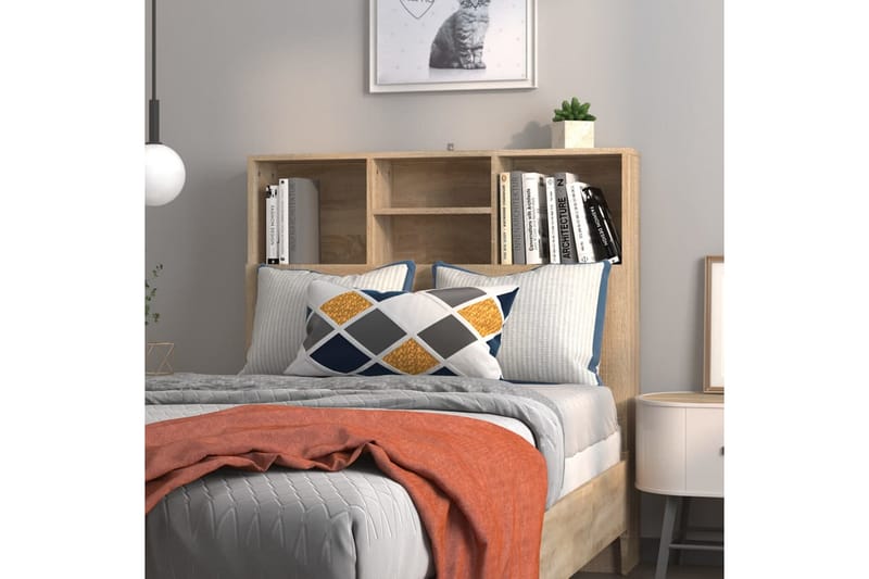 Sängynpääty säilytystilalla Sonoma-tammi 100x19x103,5 cm - Ruskea - Huonekalut - Sänky - Sängyn lisävarusteet & sängynpäädyt - Sängynpääty