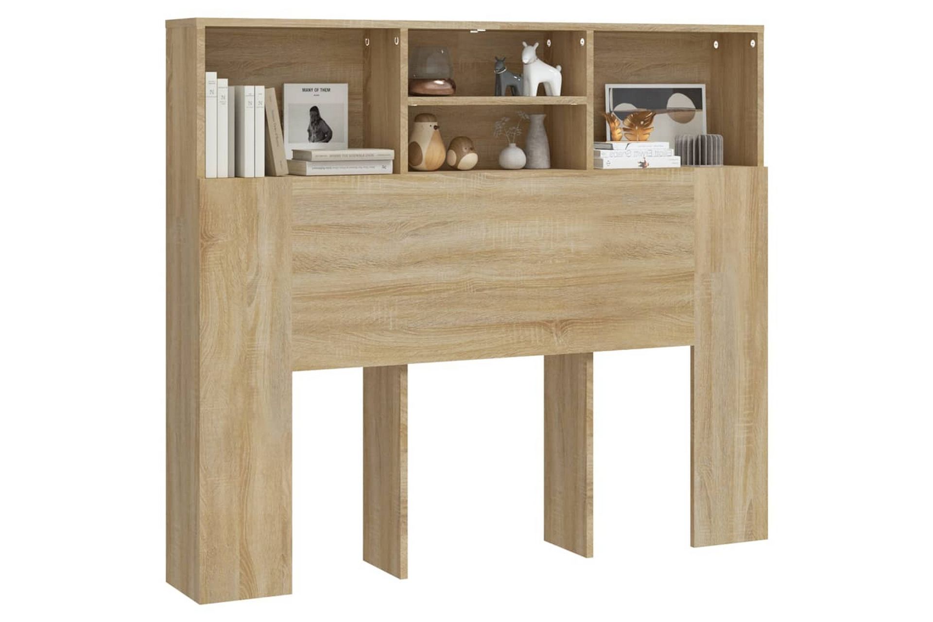 Sängynpääty säilytystilalla Sonoma-tammi 120x19x103,5 cm - Ruskea - Huonekalut - Sänky - Sängyn lisävarusteet & sängynpäädyt - Sängynpääty