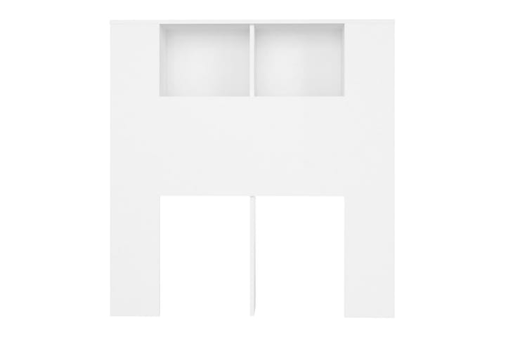 Sängynpääty säilytystilalla valkoinen 100x18,5x104,5 cm - Valkoinen - Sängynpääty