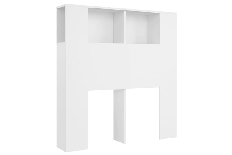 Sängynpääty säilytystilalla valkoinen 100x18,5x104,5 cm - Valkoinen - Huonekalut - Sänky - Sängyn lisävarusteet & sängynpäädyt - Sängynpääty