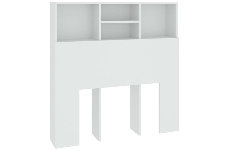 Sängynpääty säilytystilalla valkoinen 100x19x103,5 cm - Valkoinen - Huonekalut - Sänky - Sängyn lisävarusteet & sängynpäädyt - Sängynpääty