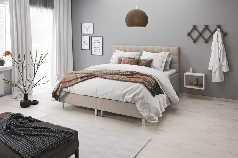 Sängynpääty Suset 140 cm - Beige - Sängynpääty