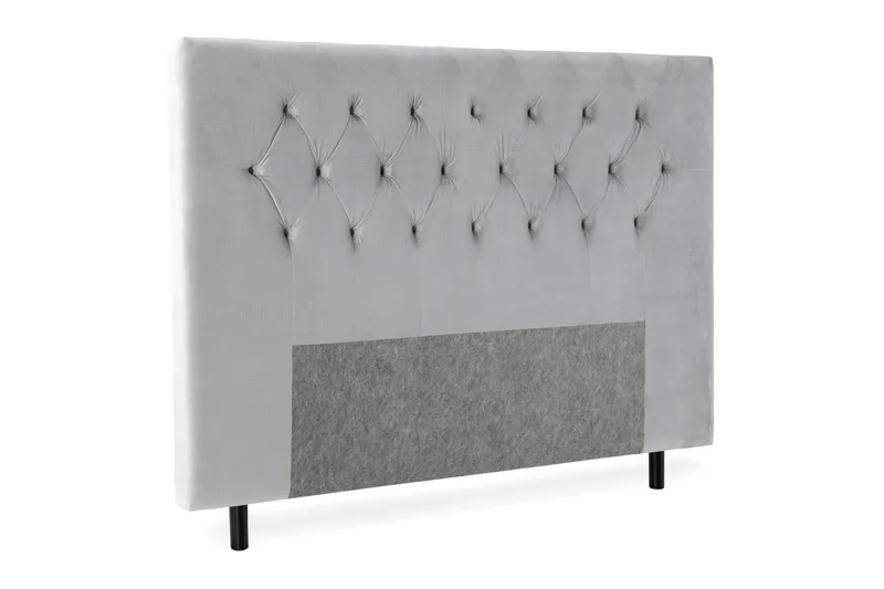 Sängynpääty Torsö 160 cm Sametti - Vaaleanharmaa - Huonekalut - Sänky - Sängyn lisävarusteet & sängynpäädyt - Sängynpääty