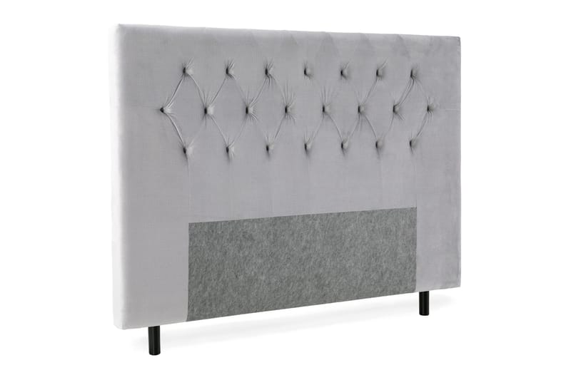Sängynpääty Torsö 160 cm Sametti - Vaaleanharmaa - Huonekalut - Sänky - Sängyn lisävarusteet & sängynpäädyt - Sängynpääty