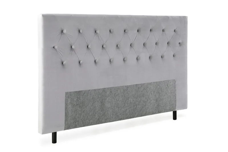 Sängynpääty Torsö 210 cm Sametti - Vaaleanharmaa - Huonekalut - Sänky - Sängyn lisävarusteet & sängynpäädyt - Sängynpääty