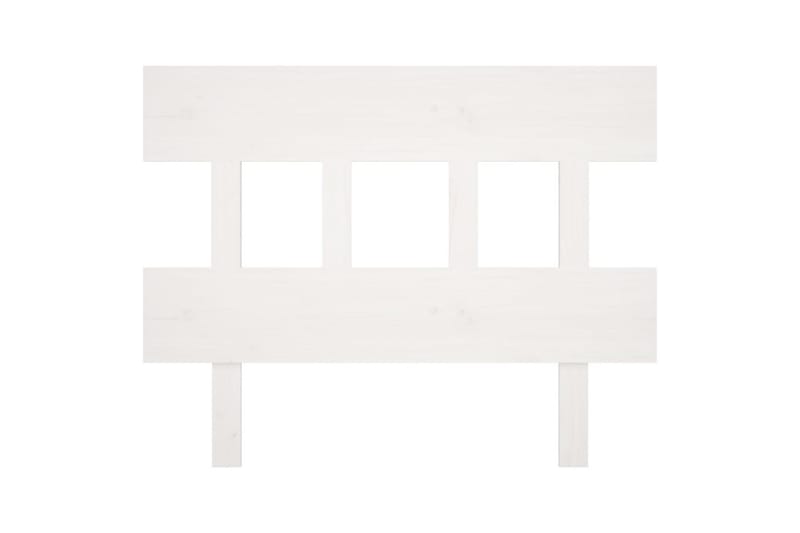 Sängynpääty valkoinen 103,5x3x81 cm täysi mänty - Valkoinen - Huonekalut - Sänky - Sängyn lisävarusteet & sängynpäädyt - Sängynpääty