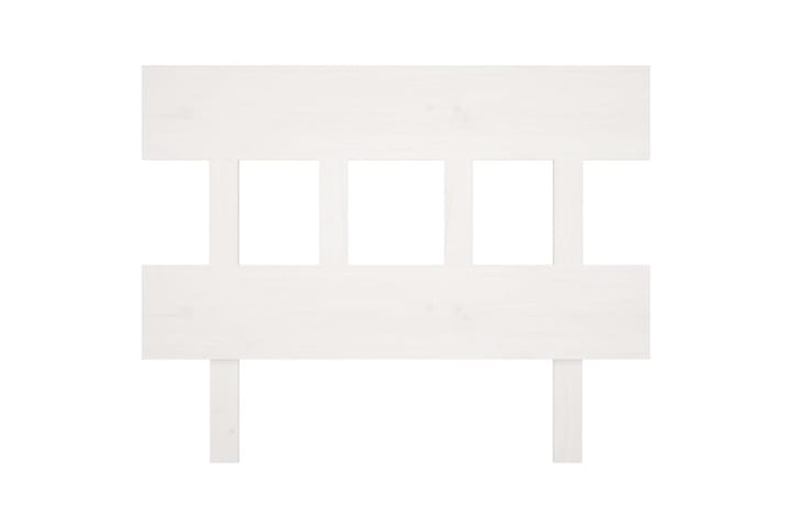 Sängynpääty valkoinen 103,5x3x81 cm täysi mänty - Valkoinen - Sängynpääty