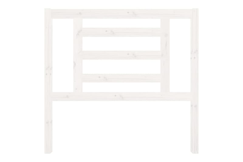 Sängynpääty valkoinen 106x4x100 cm täysi mänty - Valkoinen - Huonekalut - Sänky - Sängyn lisävarusteet & sängynpäädyt - Sängynpääty