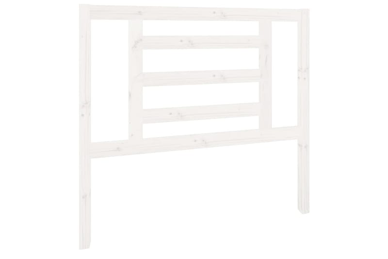 Sängynpääty valkoinen 106x4x100 cm täysi mänty - Valkoinen - Huonekalut - Sänky - Sängyn lisävarusteet & sängynpäädyt - Sängynpääty