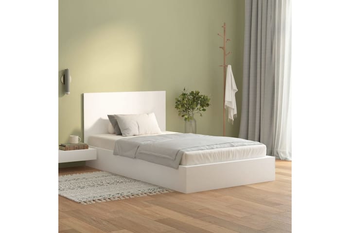 Sängynpääty valkoinen 120x1,5x80 cm tekninen puu - Valkoinen - Sängynpääty