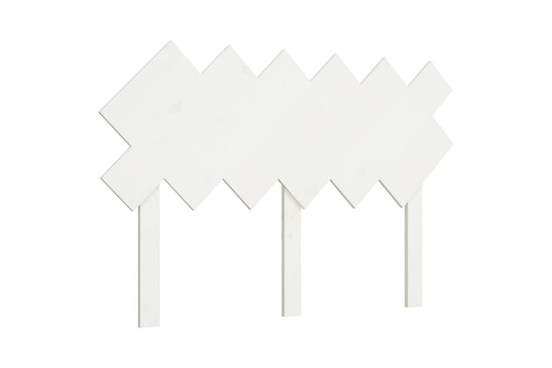 Sängynpääty valkoinen 122,5x3x80,5 cm täysi mänty - Valkoinen - Huonekalut - Sänky - Sängyn lisävarusteet & sängynpäädyt - Sängynpääty