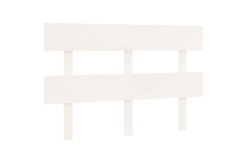 Sängynpääty valkoinen 124x3x81 cm täysi mänty - Valkoinen - Huonekalut - Sänky - Sängyn lisävarusteet & sängynpäädyt - Sängynpääty