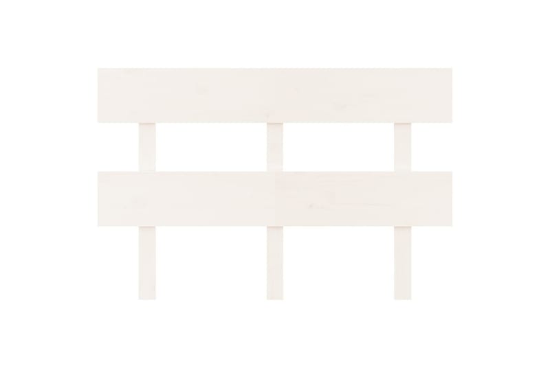 Sängynpääty valkoinen 124x3x81 cm täysi mänty - Valkoinen - Huonekalut - Sänky - Sängyn lisävarusteet & sängynpäädyt - Sängynpääty