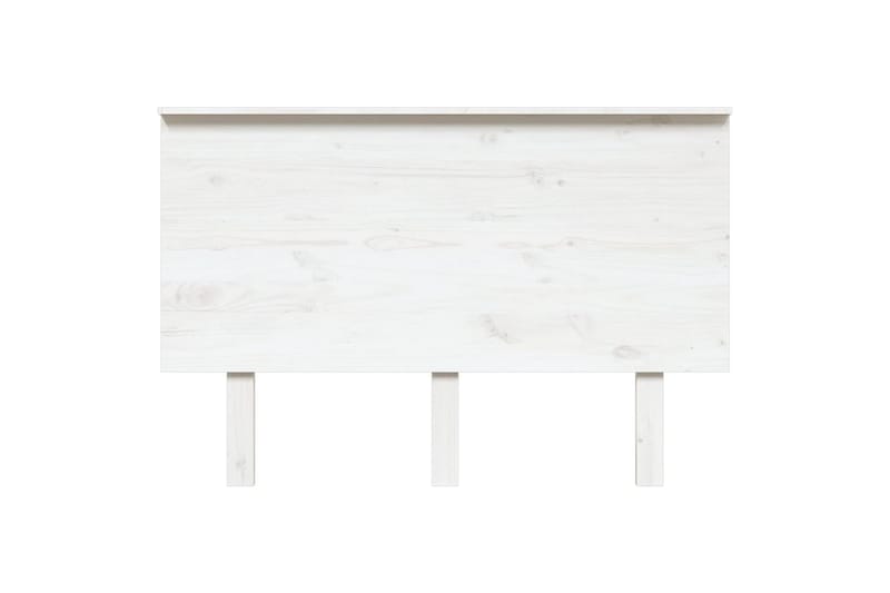 Sängynpääty valkoinen 124x6x82,5 cm täysi mänty - Valkoinen - Huonekalut - Sänky - Sängyn lisävarusteet & sängynpäädyt - Sängynpääty
