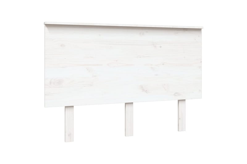 Sängynpääty valkoinen 124x6x82,5 cm täysi mänty - Valkoinen - Huonekalut - Sänky - Sängyn lisävarusteet & sängynpäädyt - Sängynpääty