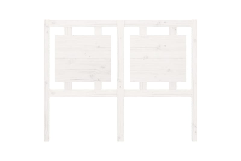 Sängynpääty valkoinen 125,5x4x100 cm täysi mänty - Valkoinen - Huonekalut - Sänky - Sängyn lisävarusteet & sängynpäädyt - Sängynpääty